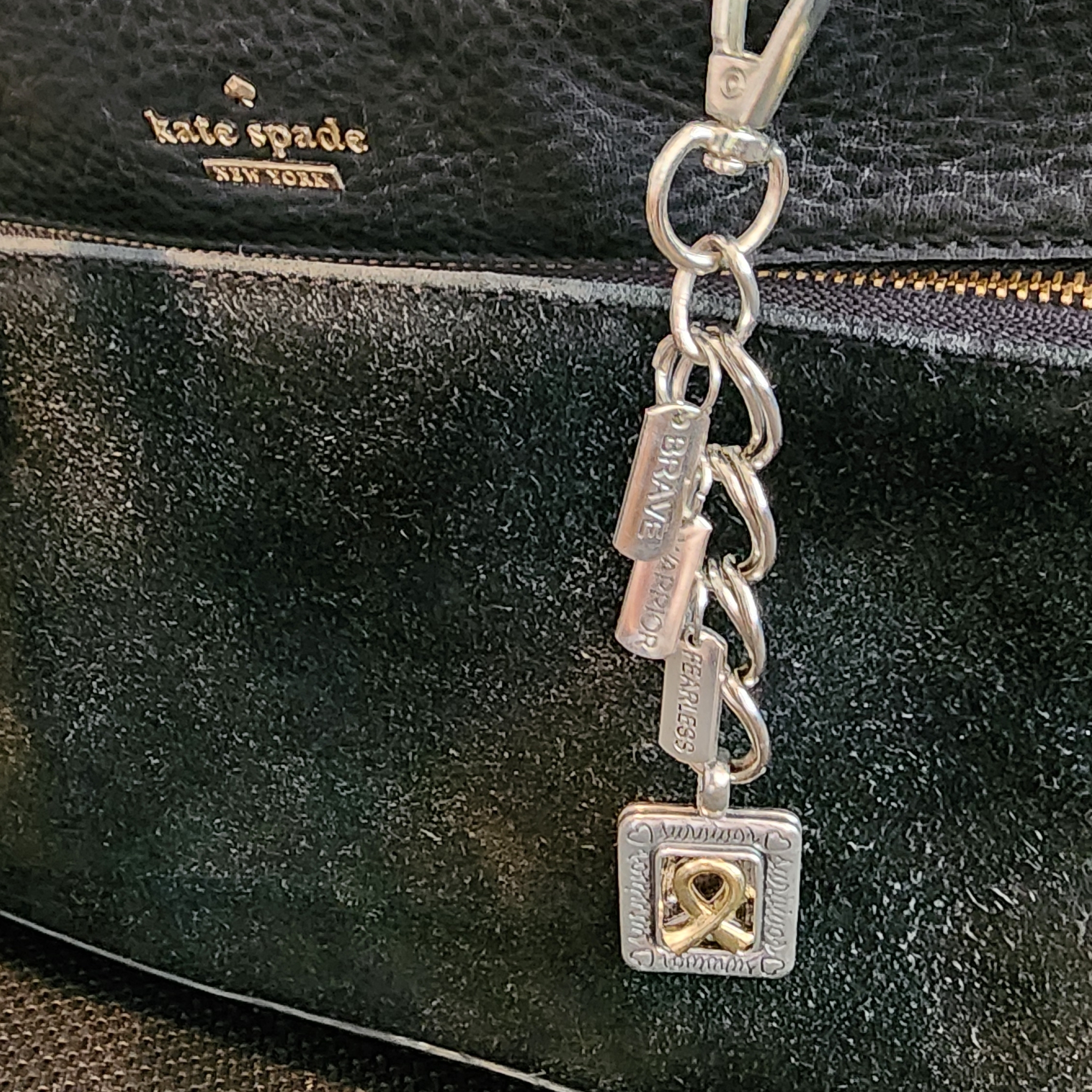 Hand Crafted Silver And Gold Key Holder Bag Charm